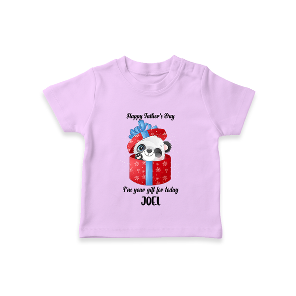 Soft Cotton T-Shirt for First Father's Day | Personalized Babywear Cute and Comfy - LILAC - 0-5 Months Old (Chest 17")