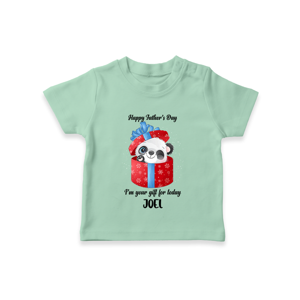 Soft Cotton T-Shirt for First Father's Day | Personalized Babywear Cute and Comfy - MINT GREEN - 0-5 Months Old (Chest 17")