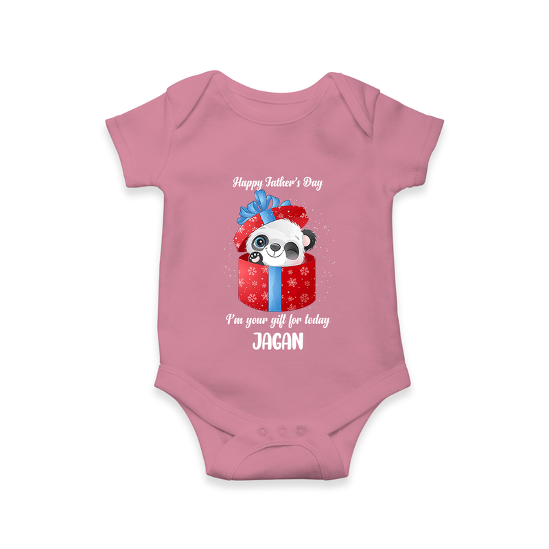 Soft Cotton Romper/Bodysuit for First Father's Day | Personalized Babywear Cute and Comfy - ONION - New Born (Chest 14")