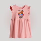 Best Dad Ever Baby Frock | Baby Outfit for Happy First Father's Day Gift - BABY PINK - 0 - 3 Months Old (Chest 17")