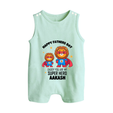 Best Dad Ever Romper Suit/Sleeveless Romper | Baby Outfit for Happy First Father's Day Gift - MINT GREEN - 0 - 5 Months Old (Chest 18")