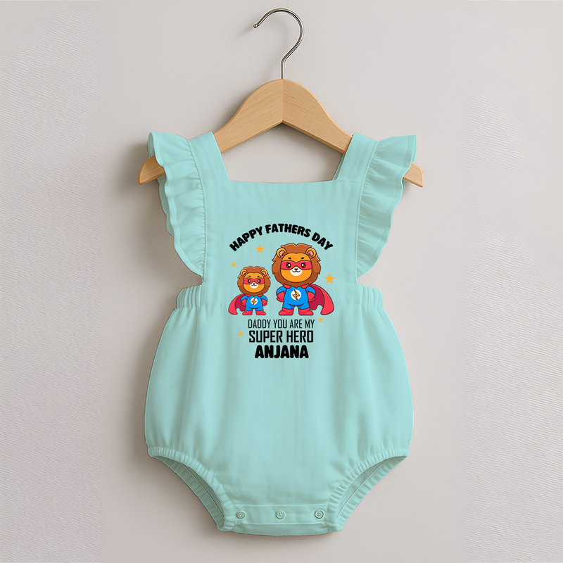 Best Dad Ever Romper Frock | Baby Outfit for Happy First Father's Day Gift - MINT GREEN - 0 - 3 Months Old (Chest 19")