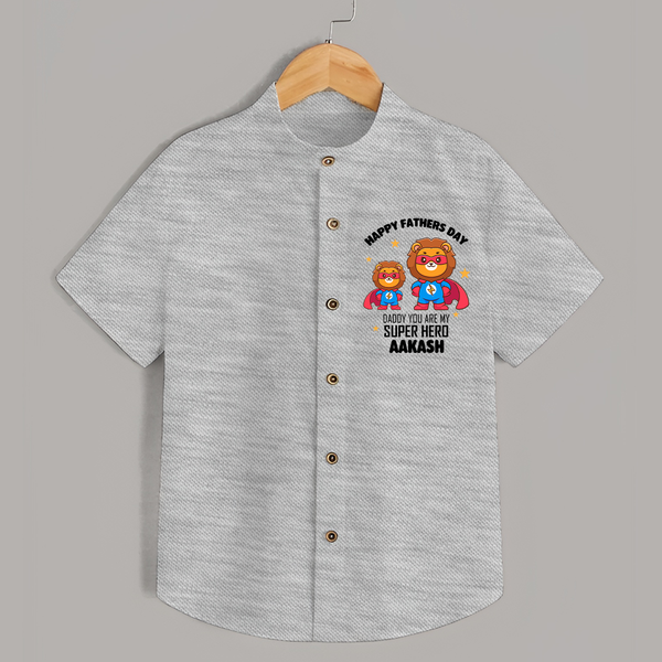 Best Dad Ever Shirt | Baby Outfit for Happy First Father's Day Gift - GREY - 0 - 6 Months Old (Chest 23")