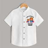 Best Dad Ever Shirt | Baby Outfit for Happy First Father's Day Gift - WHITE - 0 - 6 Months Old (Chest 23")