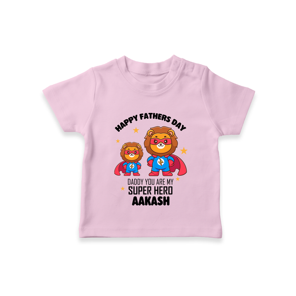 Best Dad Ever T-Shirt | Baby Outfit for Happy First Father's Day Gift - BABY PINK - 0-5 Months Old (Chest 17")