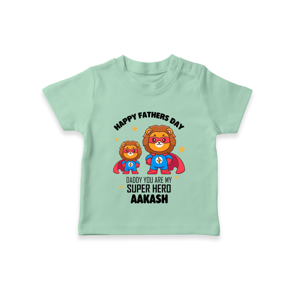 Best Dad Ever T-Shirt | Baby Outfit for Happy First Father's Day Gift - MINT GREEN - 0-5 Months Old (Chest 17")