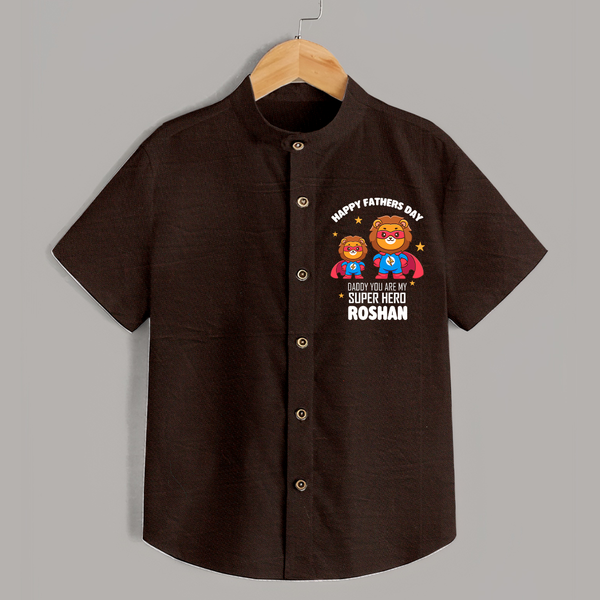 Best Dad Ever Shirt | Baby Outfit for Happy First Father's Day Gift - CHOCOLATE BROWN - 0 - 6 Months Old (Chest 23")