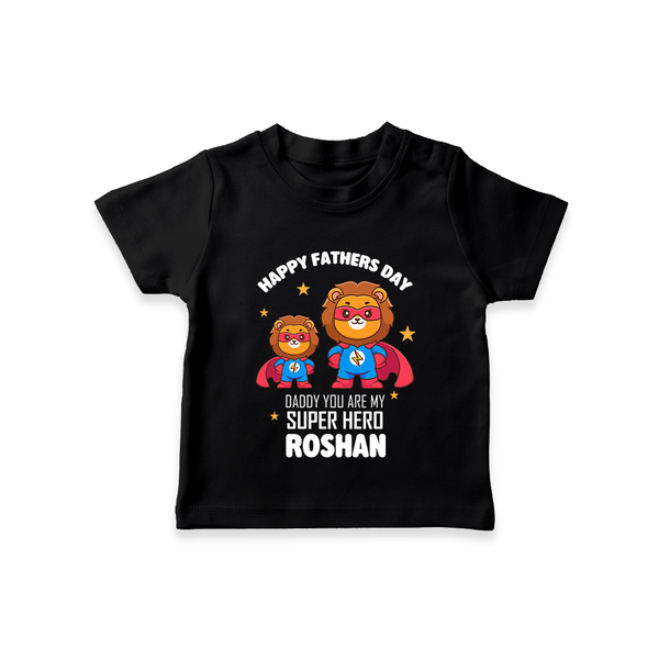 Best Dad Ever T-Shirt | Baby Outfit for Happy First Father's Day Gift - BLACK - 0-5 Months Old (Chest 17")