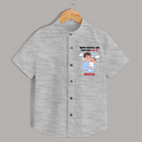 Dad's Little Buddy Shirt | First Father's Day Baby Gift Soft Cotton Wear - GREY - 0 - 6 Months Old (Chest 23")
