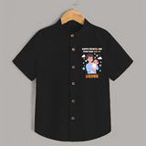 Dad's Little Buddy Shirt | First Father's Day Baby Gift Soft Cotton Wear - BLACK - 0 - 6 Months Old (Chest 23")