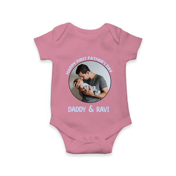 Funny First Father's Day Romper/Onesie | I Get My Looks from Dad Custom Set - ONION - New Born (Chest 14")