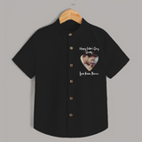 First Father's Day Shirt | Personalized Keepsake Baby Outfit - BLACK - 0 - 6 Months Old (Chest 23")