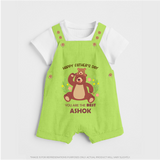 Love You Dad Dungaree Set | Soft Cotton Babywear Unique First Father's Day Gift - GREEN - 0 - 5 Months Old (Chest 18")