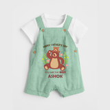 Love You Dad Dungaree Set | Soft Cotton Babywear Unique First Father's Day Gift - MINT GREEN - 0 - 5 Months Old (Chest 18")