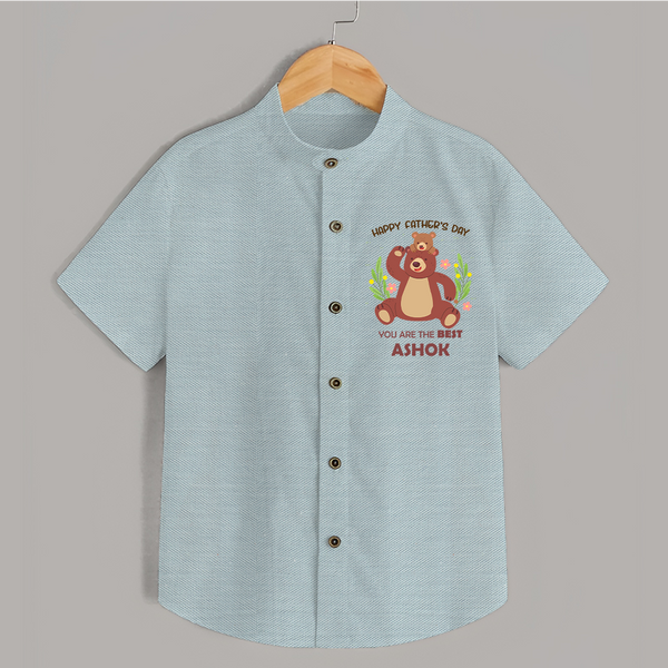 Love You Dad Shirt | Soft Cotton Babywear Unique First Father's Day Gift - ARCTIC BLUE - 0 - 6 Months Old (Chest 23")