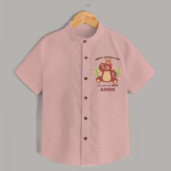 Love You Dad Shirt | Soft Cotton Babywear Unique First Father's Day Gift - PEACH - 0 - 6 Months Old (Chest 23")