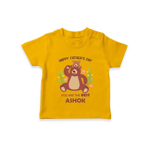 Love You Dad T-Shirt | Soft Cotton Babywear Unique First Father's Day Gift - CHROME YELLOW - 0-5 Months Old (Chest 17")