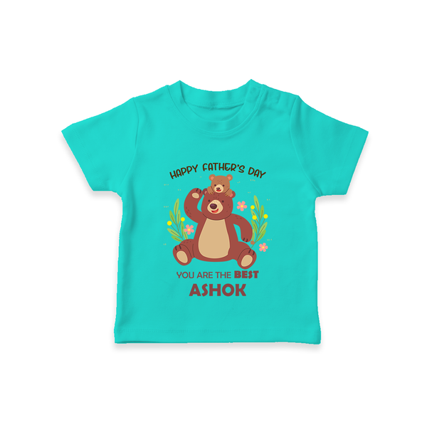 Love You Dad T-Shirt | Soft Cotton Babywear Unique First Father's Day Gift - TEAL - 0-5 Months Old (Chest 17")