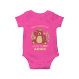Love You Dad Romper/Onesie | Soft Cotton Babywear Unique First Father's Day Gift - HOT PINK - New Born (Chest 14")