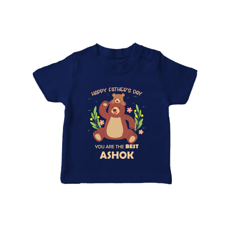 Love You Dad T-Shirt | Soft Cotton Babywear Unique First Father's Day Gift - NAVY BLUE - 0-5 Months Old (Chest 17")