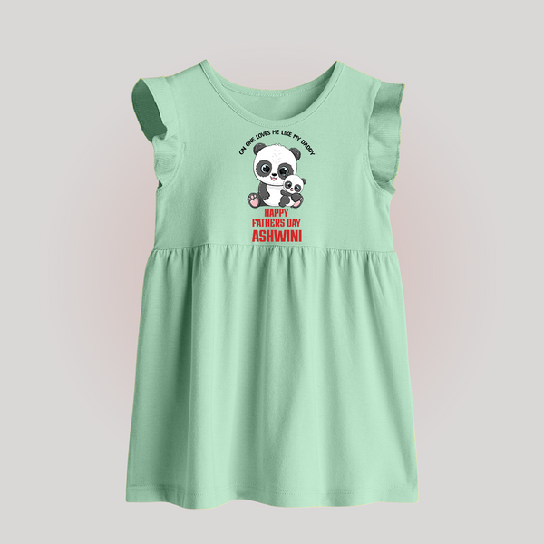 Super Dad Baby Frock | Baby's First Gift to Daddy Comfy and Cute - MINT GREEN - 0 - 3 Months Old (Chest 17")