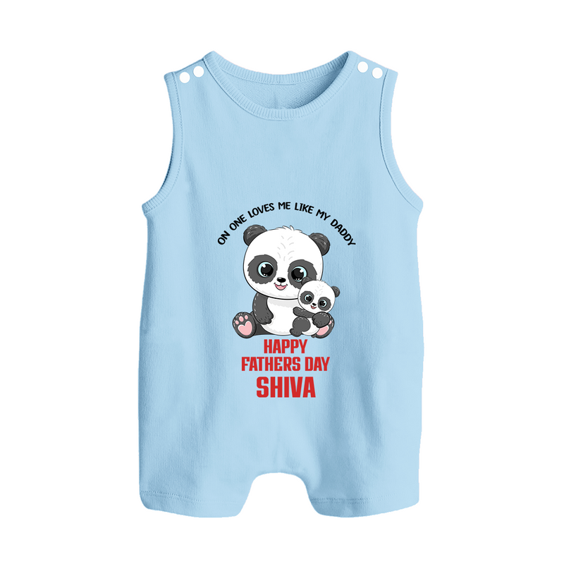Super Dad Romper Suit/Sleeveless Romper | Baby's First Gift to Daddy Comfy and Cute - BABY BLUE - 0 - 5 Months Old (Chest 18")