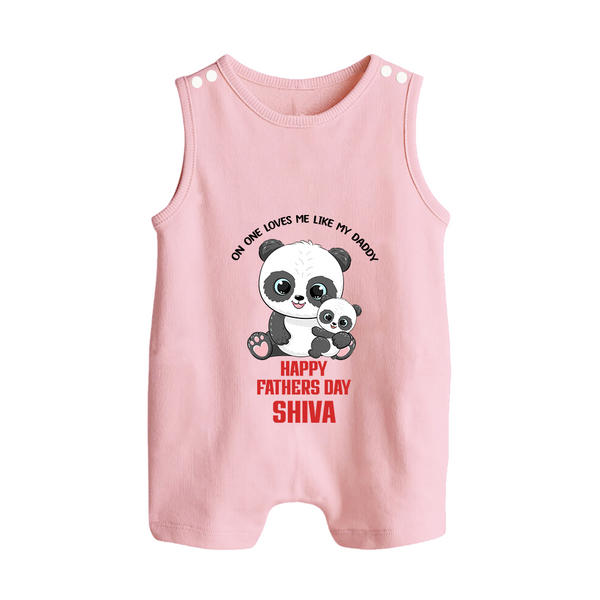 Super Dad Romper Suit/Sleeveless Romper | Baby's First Gift to Daddy Comfy and Cute - BABY PINK - 0 - 5 Months Old (Chest 18")