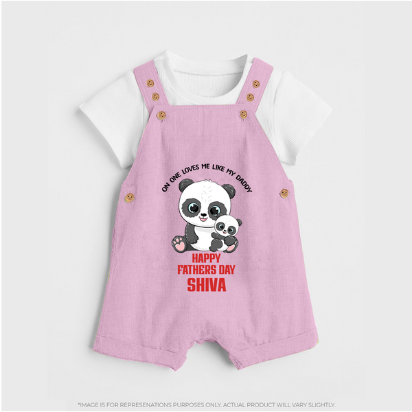 Super Dad Dungaree Set | Baby's First Gift to Daddy Comfy and Cute - BABY PINK - 0 - 5 Months Old (Chest 18")