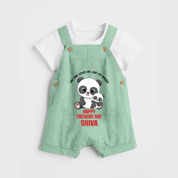 Super Dad Dungaree Set | Baby's First Gift to Daddy Comfy and Cute - MINT GREEN - 0 - 5 Months Old (Chest 18")