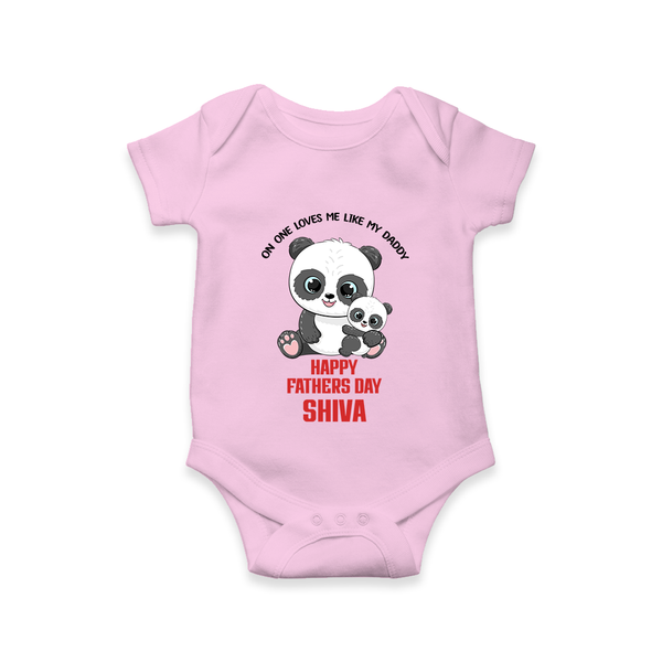 Super Dad Romper/Bodysuit | Baby's First Gift to Daddy Comfy and Cute - BABY PINK - New Born (Chest 14")