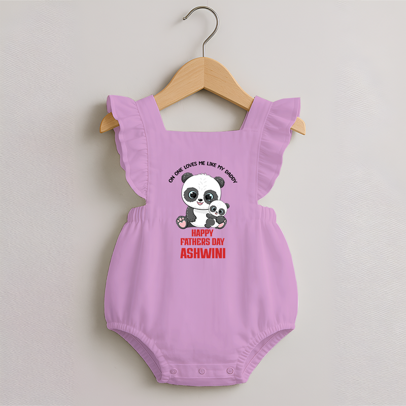 Super Dad Romper Frock | Baby's First Gift to Daddy Comfy and Cute - BABY PINK - 0 - 3 Months Old (Chest 19")