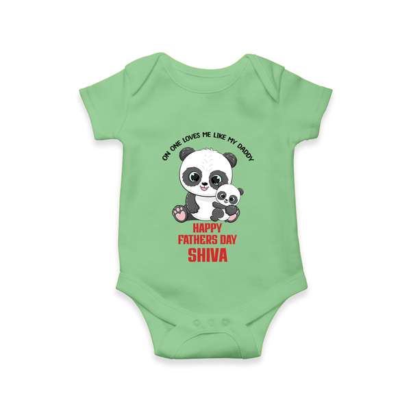 Super Dad Romper/Bodysuit | Baby's First Gift to Daddy Comfy and Cute - GREEN - New Born (Chest 14")