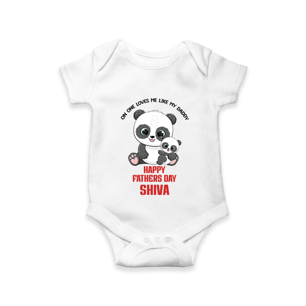 Super Dad Romper/Bodysuit | Baby's First Gift to Daddy Comfy and Cute - WHITE - New Born (Chest 14")