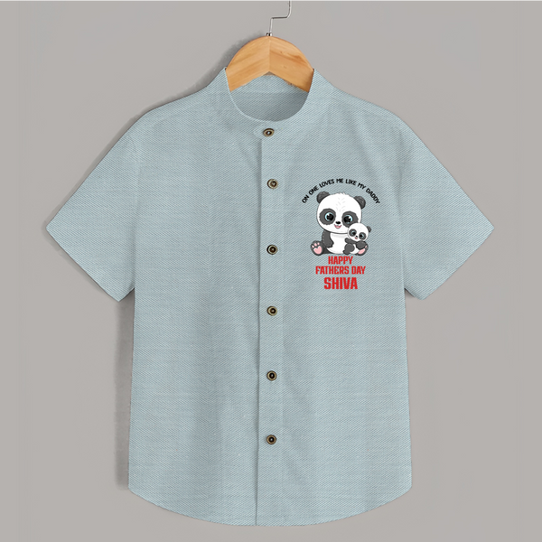 Super Dad Shirt | Baby's First Gift to Daddy Comfy and Cute - ARCTIC BLUE - 0 - 6 Months Old (Chest 23")