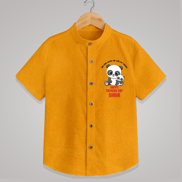 Super Dad Shirt | Baby's First Gift to Daddy Comfy and Cute - CHROME YELLOW - 0 - 6 Months Old (Chest 23")