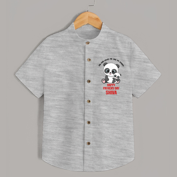 Super Dad Shirt | Baby's First Gift to Daddy Comfy and Cute - GREY - 0 - 6 Months Old (Chest 23")