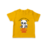 Super Dad T-Shirt | Baby's First Gift to Daddy Comfy and Cute - CHROME YELLOW - 0-5 Months Old (Chest 17")