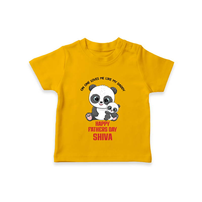 Super Dad T-Shirt | Baby's First Gift to Daddy Comfy and Cute - CHROME YELLOW - 0-5 Months Old (Chest 17")