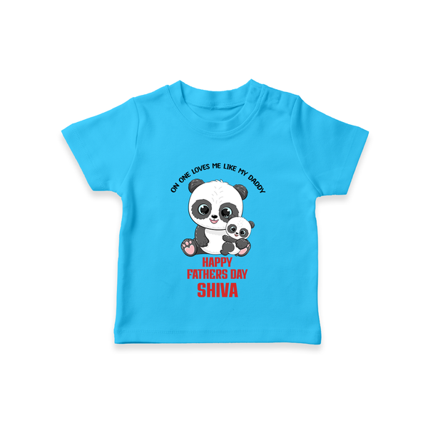 Super Dad T-Shirt | Baby's First Gift to Daddy Comfy and Cute - SKY BLUE - 0-5 Months Old (Chest 17")