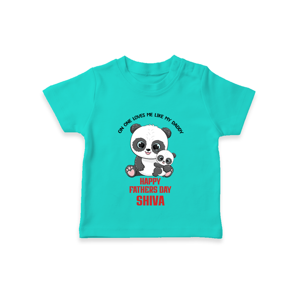 Super Dad T-Shirt | Baby's First Gift to Daddy Comfy and Cute - TEAL - 0-5 Months Old (Chest 17")