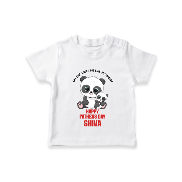 Super Dad T-Shirt | Baby's First Gift to Daddy Comfy and Cute - WHITE - 0-5 Months Old (Chest 17")