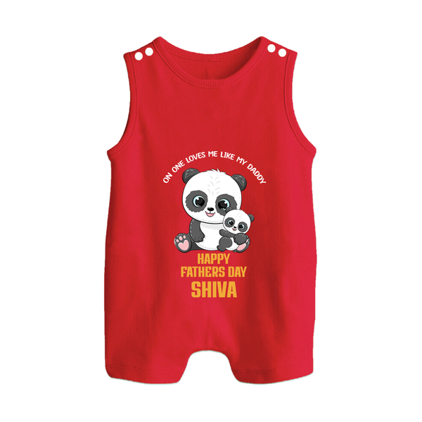 Super Dad Romper Suit/Sleeveless Romper | Baby's First Gift to Daddy Comfy and Cute - RED - 0 - 5 Months Old (Chest 18")