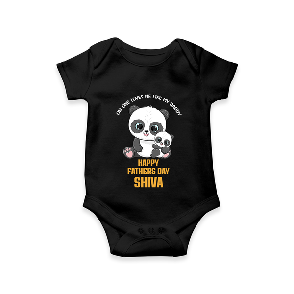 Super Dad Romper/Bodysuit | Baby's First Gift to Daddy Comfy and Cute - BLACK - New Born (Chest 14")
