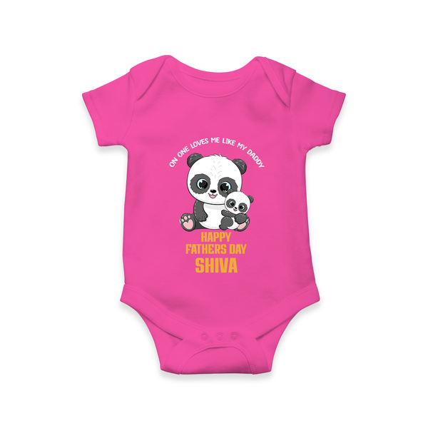 Super Dad Romper/Bodysuit | Baby's First Gift to Daddy Comfy and Cute - HOT PINK - New Born (Chest 14")
