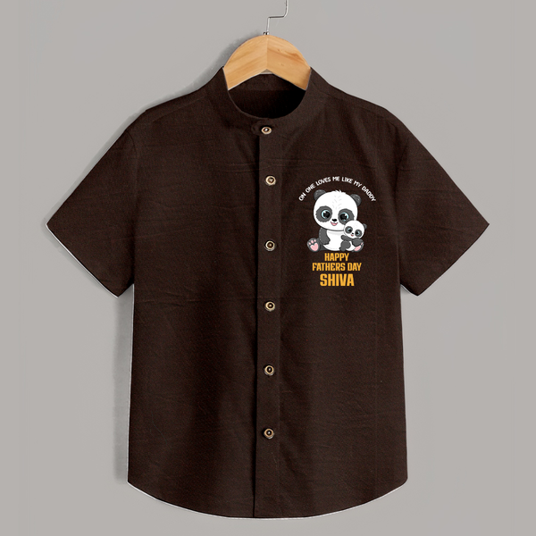 Super Dad Shirt | Baby's First Gift to Daddy Comfy and Cute - CHOCOLATE BROWN - 0 - 6 Months Old (Chest 23")