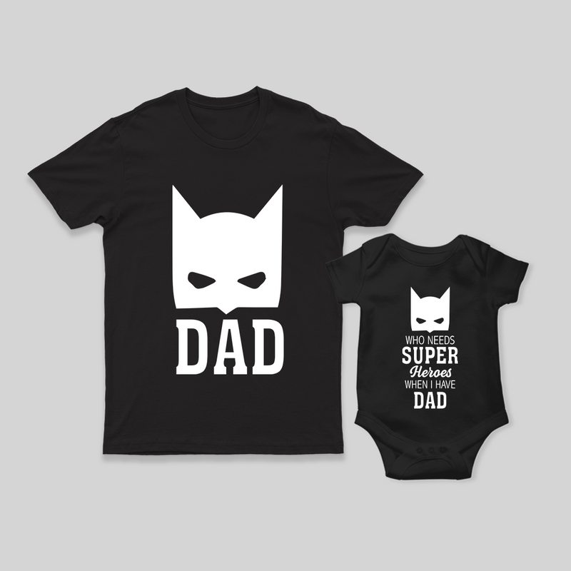 Daddy and Baby Matching Combo | Soft Cotton T-shirt and Romper Set