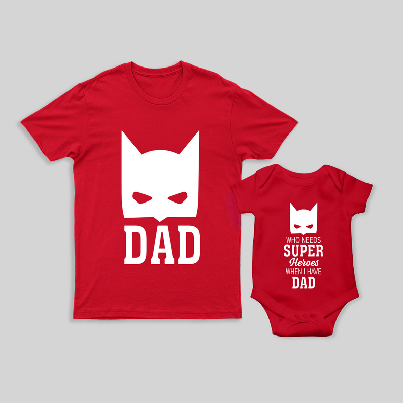 Daddy and Baby Matching Combo | Soft Cotton T-shirt and Romper Set