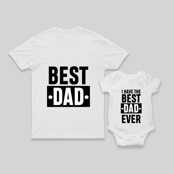 Father and Baby Matching Set | Custom Printed T-shirt and Romper Combo