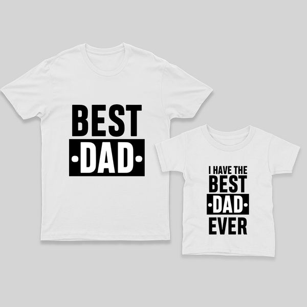 Best Dad Ever Matching Tees | Dad and Kid T-shirt Gift Set