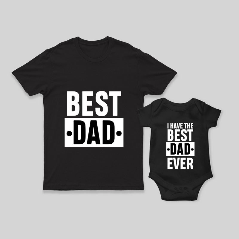 Father and Baby Matching Set | Custom Printed T-shirt and Romper Combo